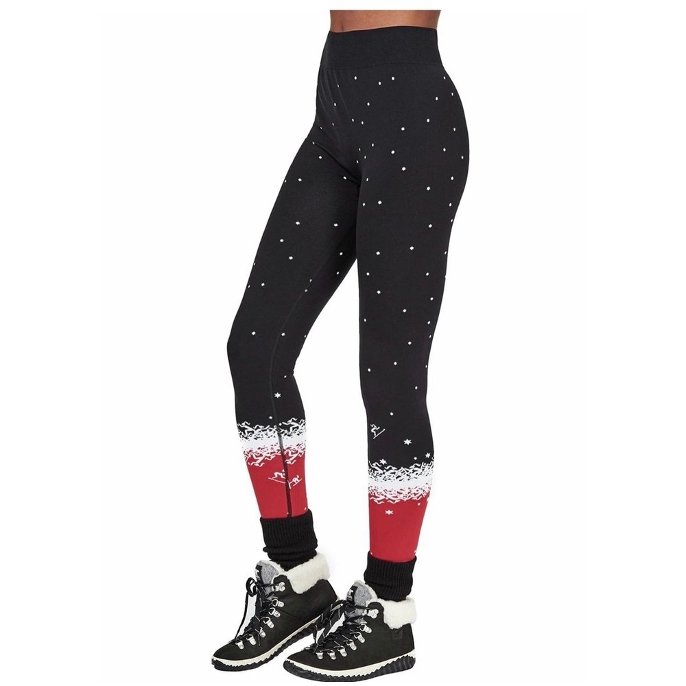 Sweaty Betty | Fade Ski Base‎ Layer leggings Black Red Women's Sz XS
